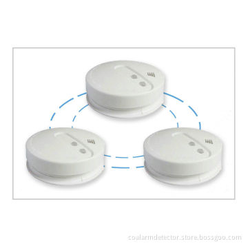 White Color Wireless Interconnected Smoke Alarm / Optical Smoke Detector Lyd-614acr
